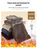 Chenille Fleece-Lined Bell Bottom Pants for Plus-Size Women - Autumn/Winter Lambswool Cotton Micro-Flare Warm Pants