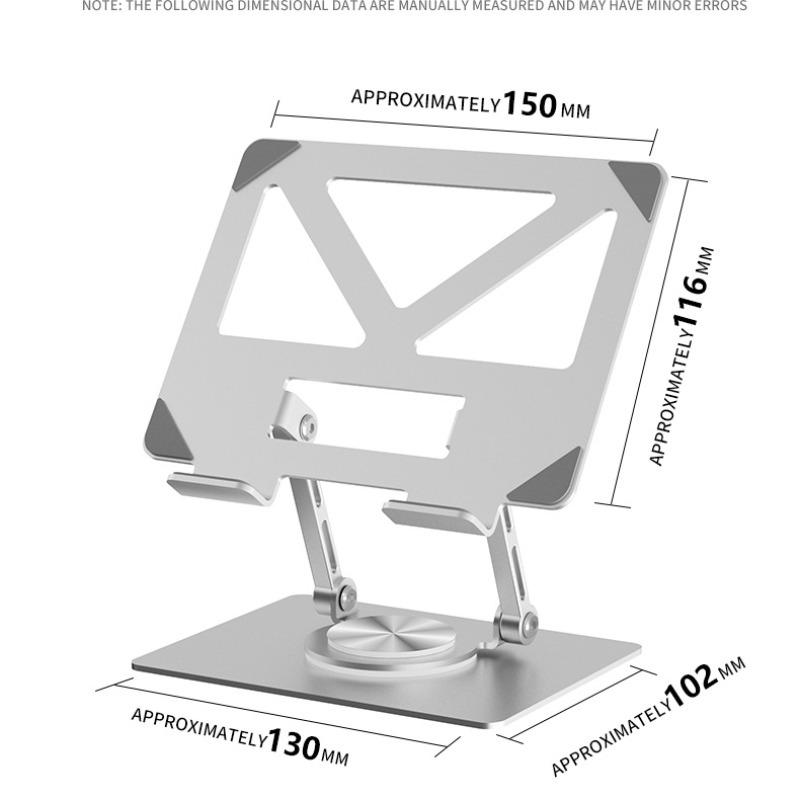 360° Rotating Tablet Steel Stand Desktop Heightening Folding Painting Suitable for Notebook Tablet Learning Machine Stand