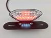 Karun Universal Motorcycle LED Tail Lamp with Turn Signal, Built-in Mini Moto License Plate Light with Stay (Clear)
