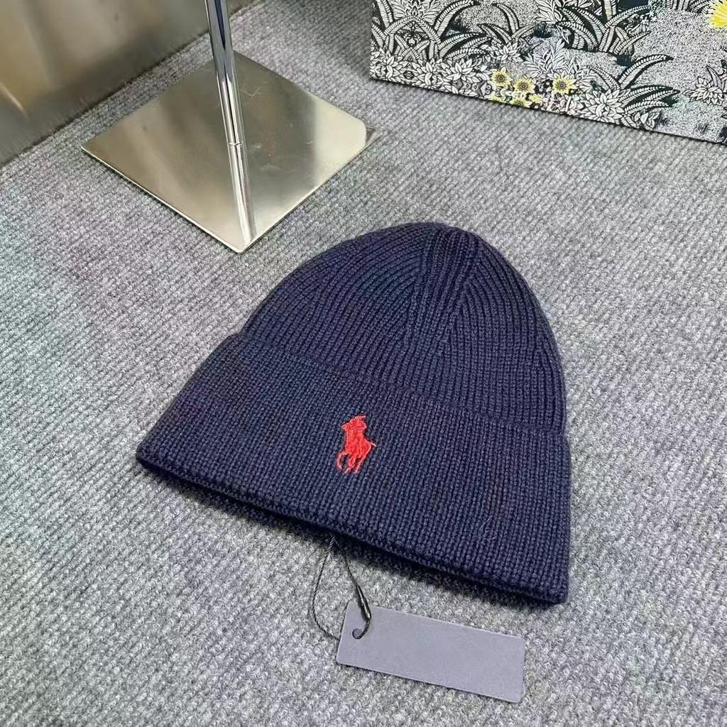 Cotton Knitted Hat With Classic Pony Pattern For Winter Cold Weather Wear