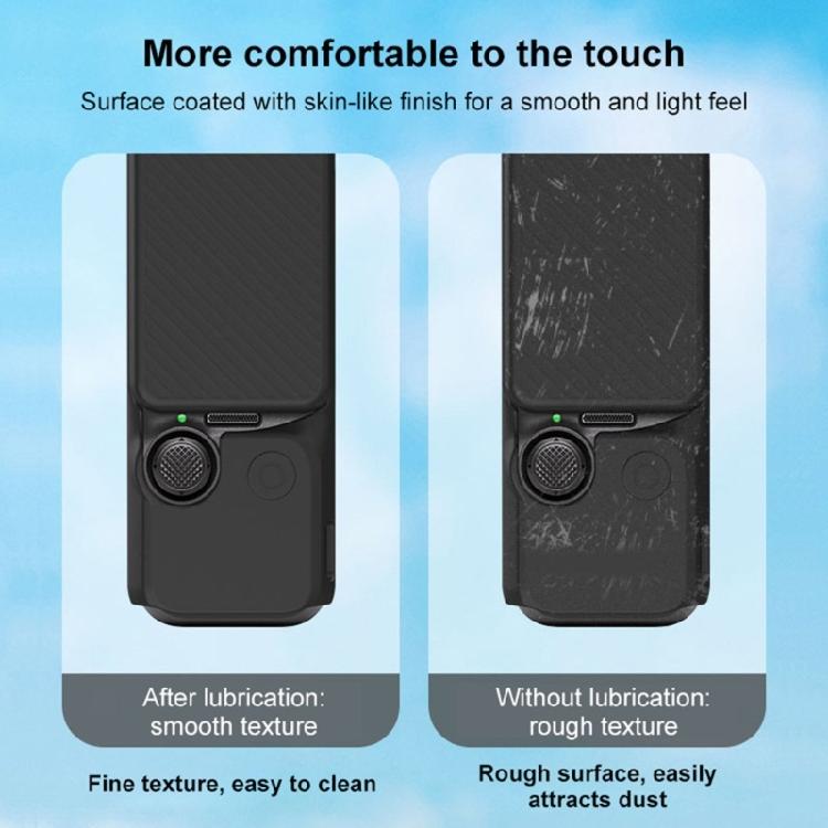 Étui de Protection en Silicone pour Caméra Sportive Panoramique Pocket 3 Housse de Protection Anti-poussière Cache-objectif Manchon de Protection