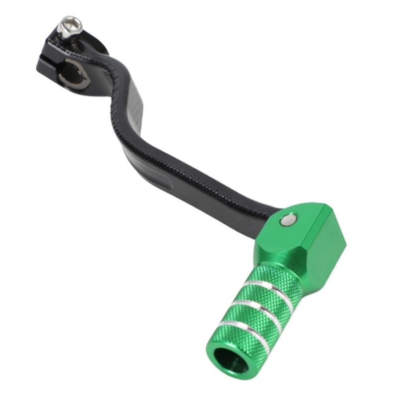 Trail Bike Gear Shifter Lever for KX85 KX100 Motorcycle, Aluminum Hinged Toe Peg and Clamp End Part for Garage Repair Service Use