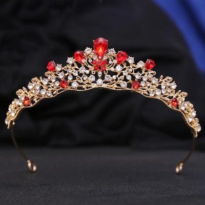 Bridal Tiara Baroque Rhinestone Simple Crystal Tiara Bridal Party Small Crown Wedding Hair Accessories