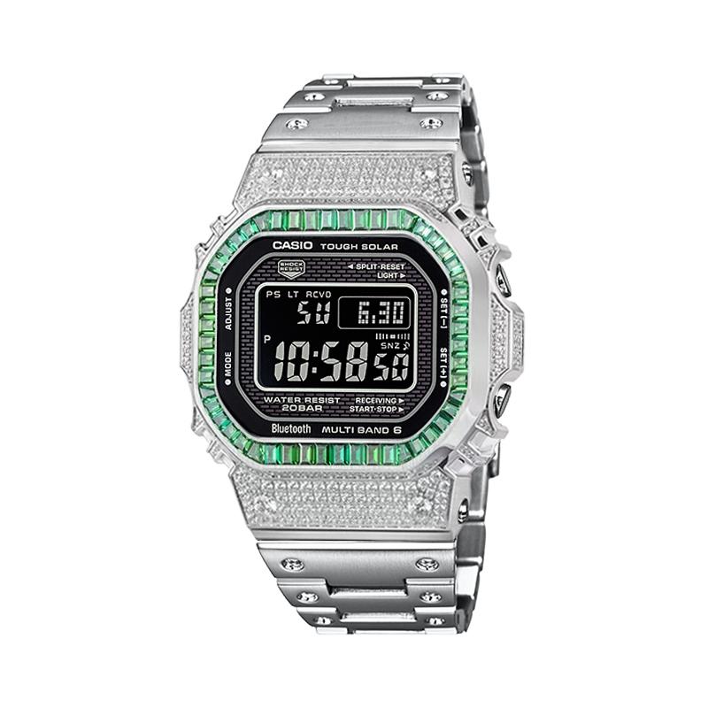 Casio Collezione Personalizzata GMW B5000 1A Movimento Solare Cinturino in Metallo Orologio Unisex Quadrante Nero GMW-B5000-1A(Watch4--)