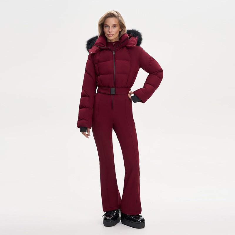 Womens Winter Ski Suit Set Hooded