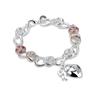 Lihong 925 Sterling Silver Heart Lock Clover Flower Aaa Zircon Bracelet Chain For Women Wedding Engagement Charm Jewelry