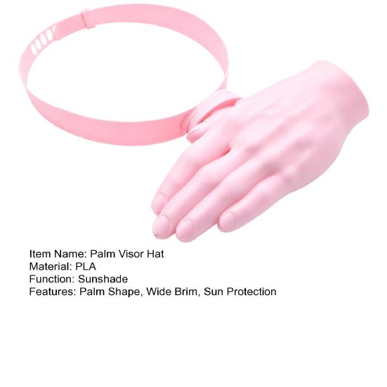 Palm Visor Hat Comfortable Fit Wide Brim Adjustable Headband Outdoor Sporty Hat Sun Protection Party Prop