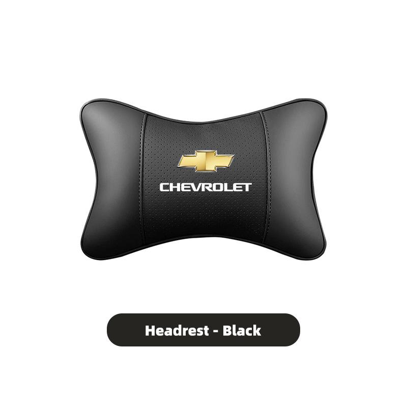 

Car Leather Seat Headrest Neck Pillow Head Cushioning For Chevrolet Cruze Spark Captiva Suburban Camaro Malibu Silverado Tahoe чёрный