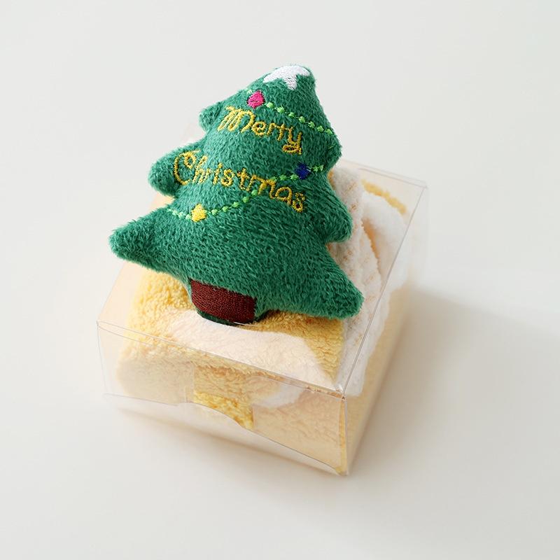 Kinder Weihnachten Stil Handtuch Cartoon Elch Schneemann Weihnachtsmann Weihnachten Baum Samt Handtuch Bad Hängen Handtuch Adsorption Tuch