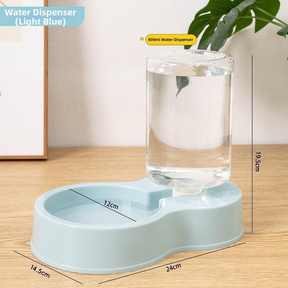 Large Capacity Cat Dog Water Dispenser Feeder Set 800mL Pet Integrated Food Bowl