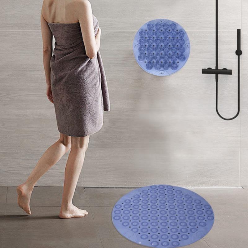 1 Peça de escova de limpeza de costas de silicone com ventosa, almofada de banho esfoliante reutilizável, antiderrapante, pode limpar a sujeira da pele, almofada esfoliante