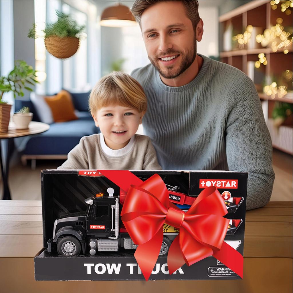 [PACZB] Tow Truck with Crane, LED Sound + Car Z3156