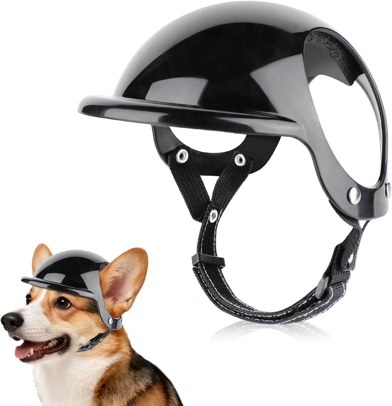 

ATUBAN Dog Helmet,XSmall Chihuahua Dog Motorcycle Helmets,Pet Safety Hat Extra Small Doggy Helmet for Puppy&Cats Head Protection XS（old） чёрный