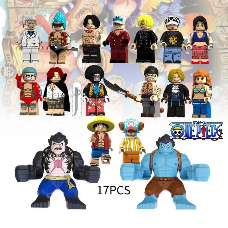 One Piece Pirate King Collectible Toy Set Shanks Whitebeard Ace Sabo Nightmare Luffy And Monkey D. Luffy Building Blocks