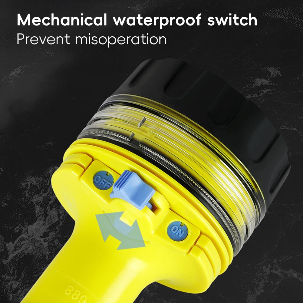 Professional Diving Flashlight Long-Endurance Waterproof LED Long-Range Underwater Lighting Equipment