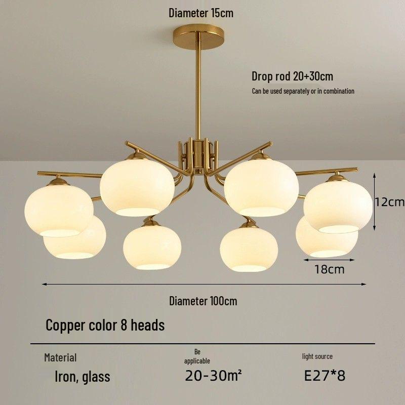 Modern Nordic Cream Chandelier - Luxury Living Room & Restaurant Lighting