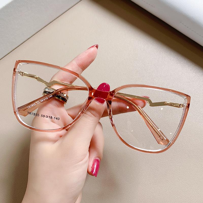 New Fashion Cat Eye Eyeglasses For Women Myopia Anti Blue Light Optical Glasses Minus 2 3 Distance
