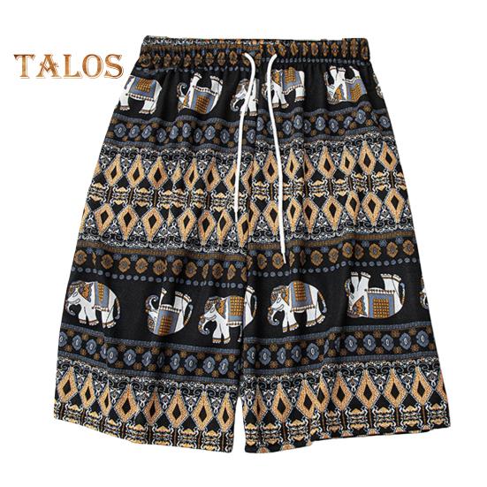 

Женские летние шорты Thiland с принтом слона на шнурке с эластичной резинкой на талии, свободные мягкие дышащие шорты до колена для отпуска, пляжа и путешествий, домашняя одежда, пижамы светло-коричневого