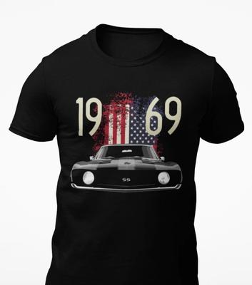 1969 Camaro SS Amerikanisches Kurzarm Unisex 100% Baumwolle T-Shirt Herren T-Shirts Top