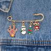 Fashion Christmas Brooch Pin For Women Men Santa Claus Snowflake Christmas Tree Bell Enamel Brooch New Year Xmas Decoration Gift