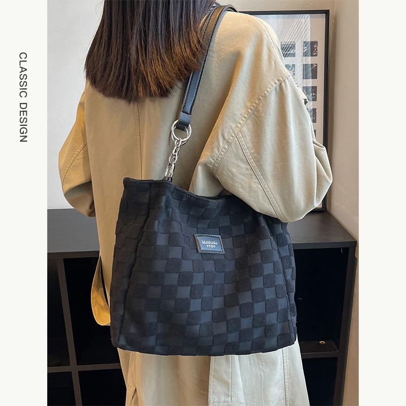 

Tote Bag Canvas Women S Bag Large Bag High Sense Large Capacity Underarm Commuter Shoulder Bag Luggage