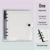 Soft Leather Ring-Bound Planner with Detachable Buckle - Square, Thickened, Grid or Blank Pages