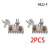 Skeleton Soldier Army King Knight Undead Horse Warrior Bricks Building Block Ringwraith Saddle Roman Soldiers Sword Waffen Toys