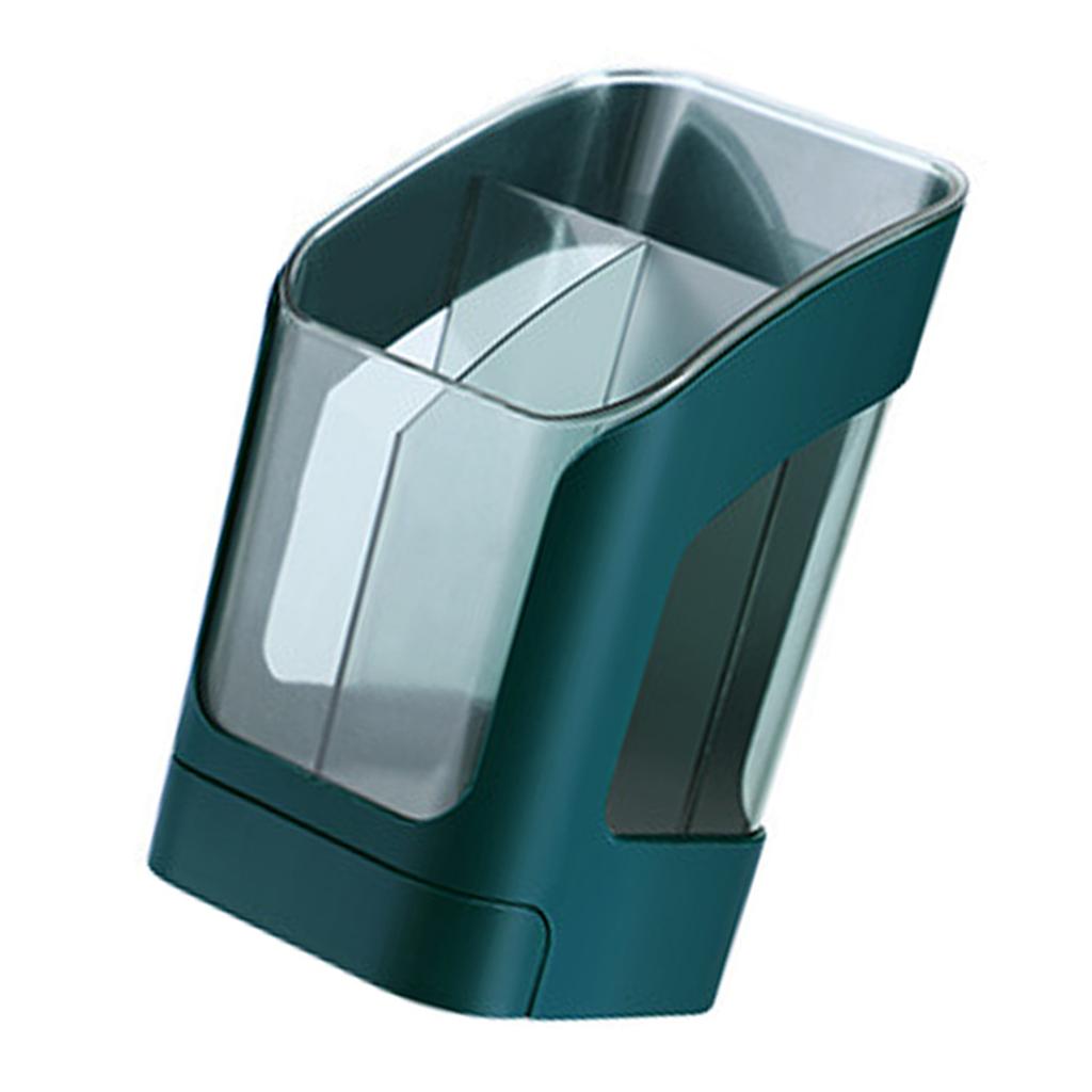 Kitchen Utensil Holder Draining Organizer Multifunction 3 Compartment Large Capacity Chopstick Drain