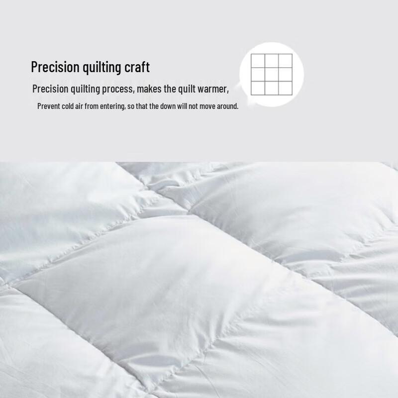 Fang En All-Season White Duck Down Silk Quilt