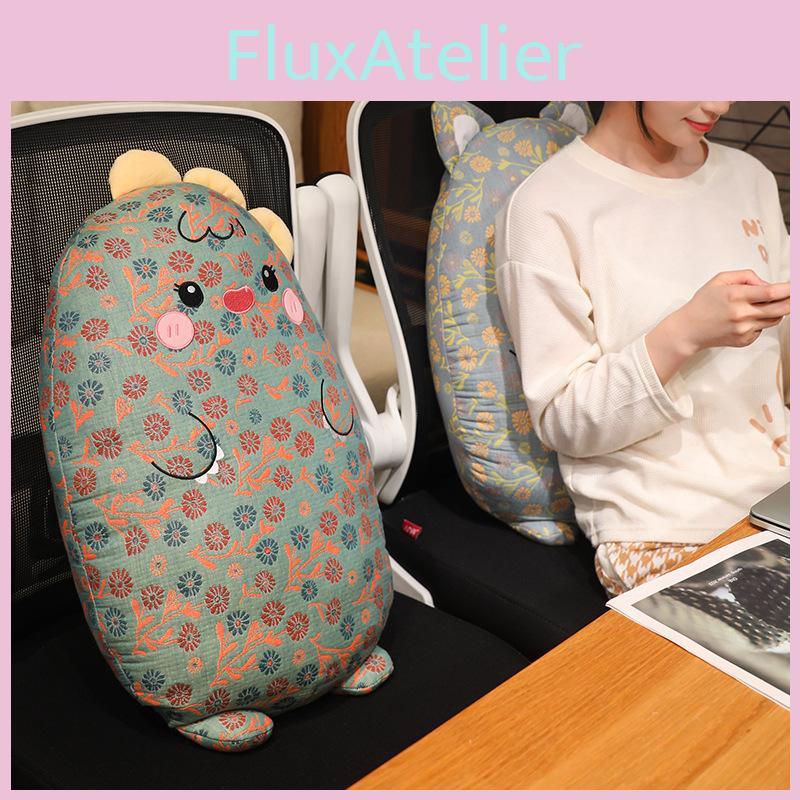 Duck Dinosaur Husky Pig Long Plush Toy Back Cushion Cartoon Stuffed Doll Gift
