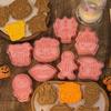 8Pcs Halloween Pumpkin Ghost Cookie Cutters Plastic Cartoon Pressable Biscuit