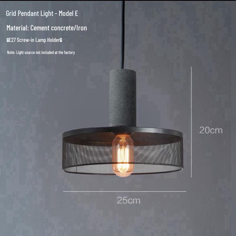 Retro Industrial Cement Pendant Light - American Country Style for Cafes, Bars, and Restaurants