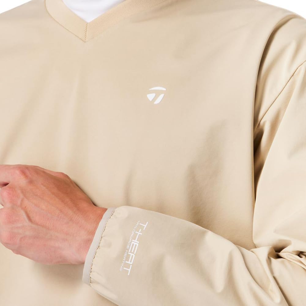TaylorMade T-HEAT Pullover, Beige, Size O, Men's, 24FW UN355