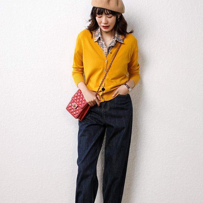 Women Cardigans Single Breasted Solid Knitted Shirt Spring Autumn Cardigan Korean Fashion V-neck Sweaters Knit Outerwear