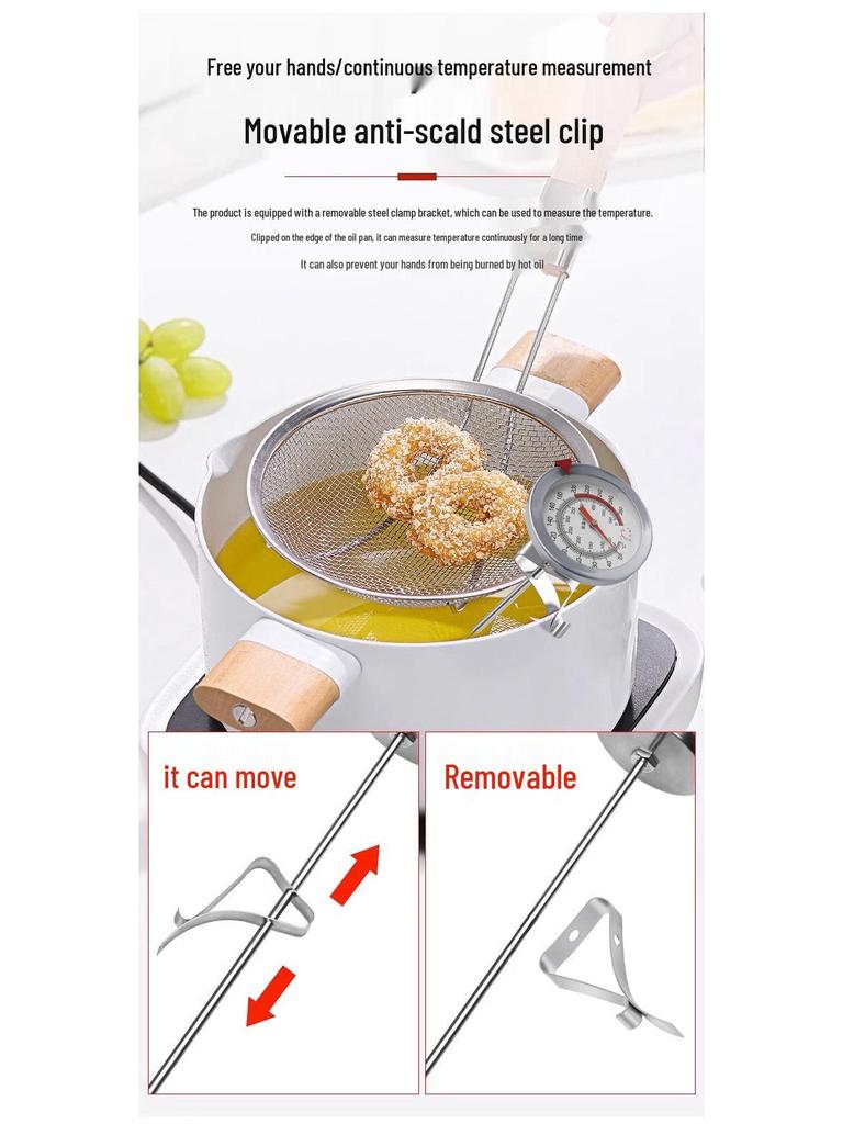 High Precision Deep Frying Oil Thermometer for Baking and Cooking