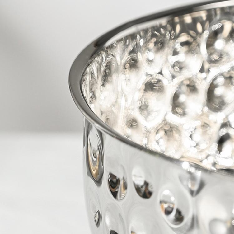 Heavy Duty 304 Nonrust Steel Hammered Salad Tray Serving Bowl Suitable For Family Gatherings And Outdoor Picnics