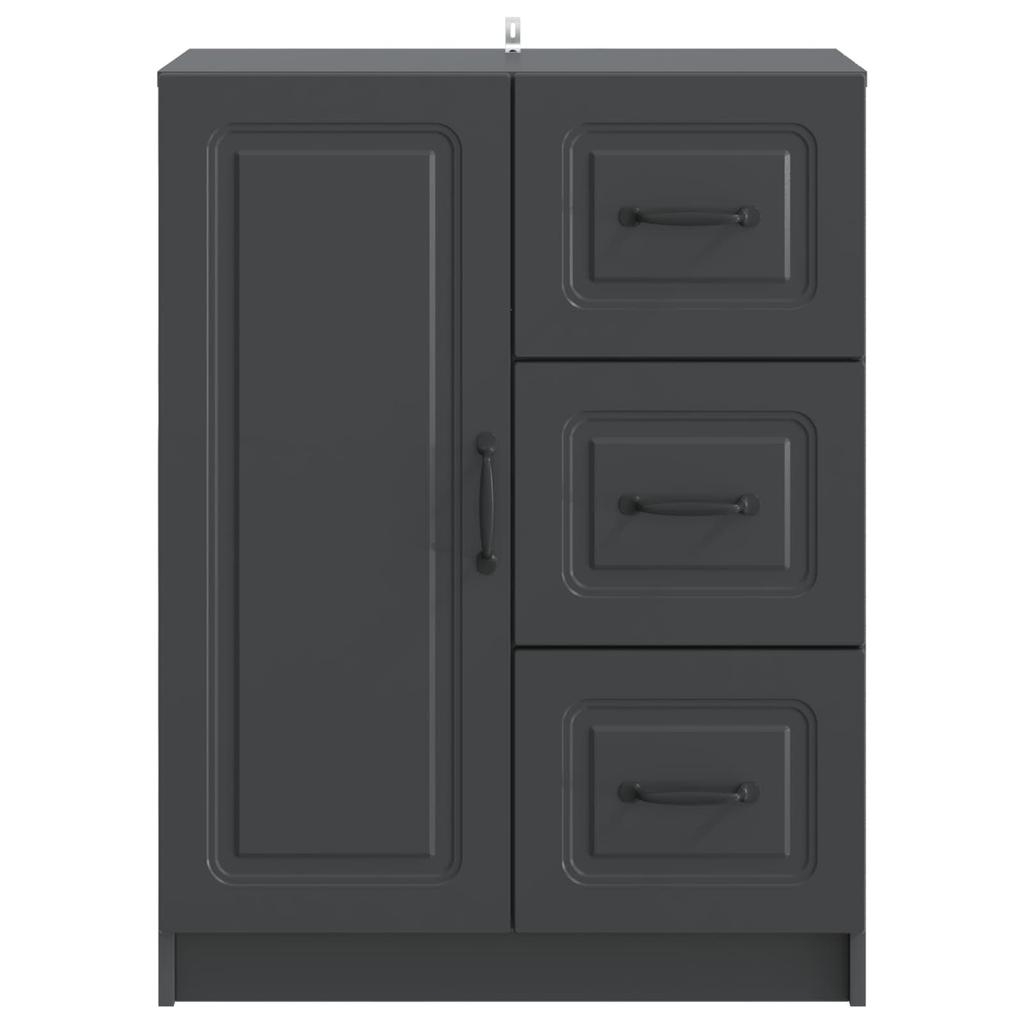Black Sideboard 66 x 34.5 x 87 cm Particleboard
