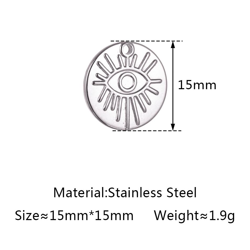 3 Stück Edelstahl Goldfarben Beschichtet Strassstein Blaues Böses Auge Anhänger Halskette Armband Ohrring DIY Schmuckherstellung Zubehör