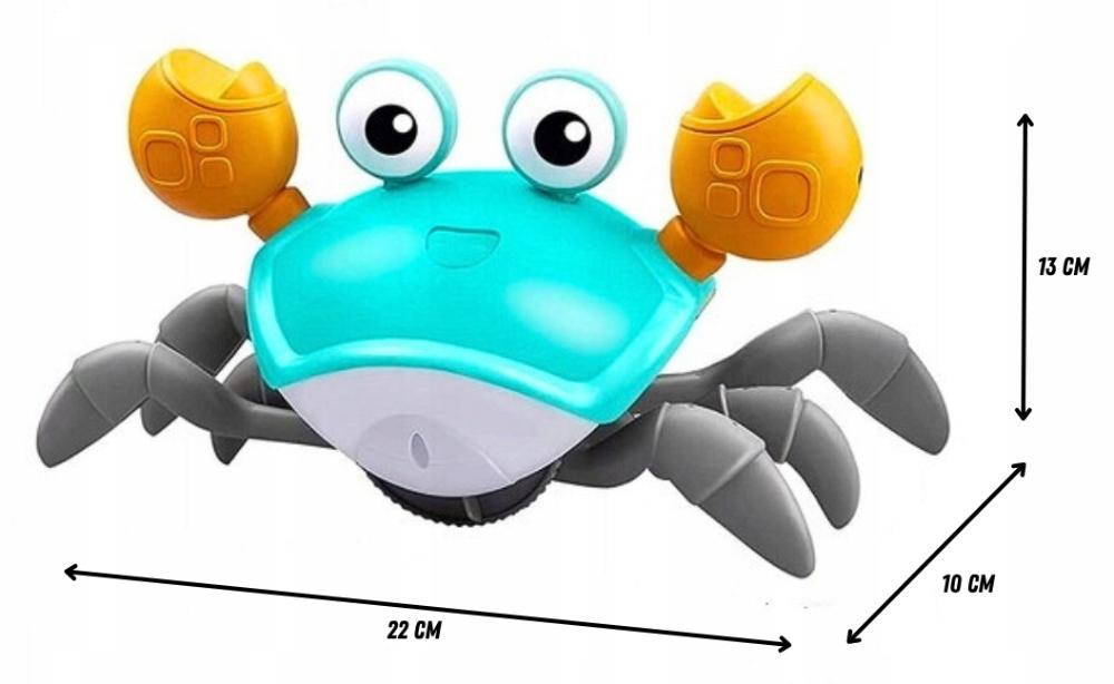 Uciekający Pełzający Krab Chodzący Zabawka Interaktywna Dla Dziecka Led Xl
