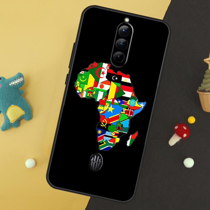 

Africa Map Geography Phone Case For ZTE Nubia Red Magic 9 Pro Plus 5S 5G 6R 6 7 6S 7S 8 8S Pro Protective Cover Red Magic 9 Pro