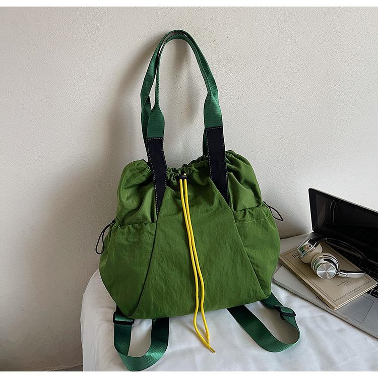 

Простая повседневная сумка Женская сумка-мессенджер Японская новая сумка на плечо ins трендовая студенческая большая вместимость ретро рюкзак зелёный