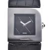 Used CHANEL H0116 Matelass Black Quartz Ladies Good Condition Watch D#149156