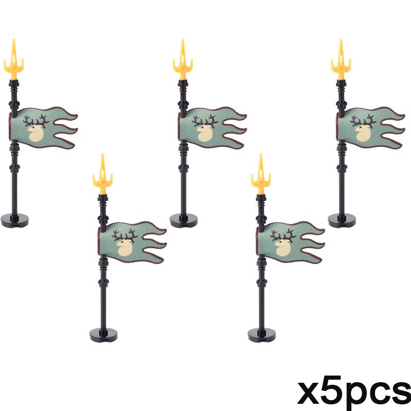 MOC Mittelalterliche Flagge Burg Serie Bausteine Figuren Zubehör Löwe Adler Altes Rom Burg Ritter Umhang Steine Spielzeug Geschenk