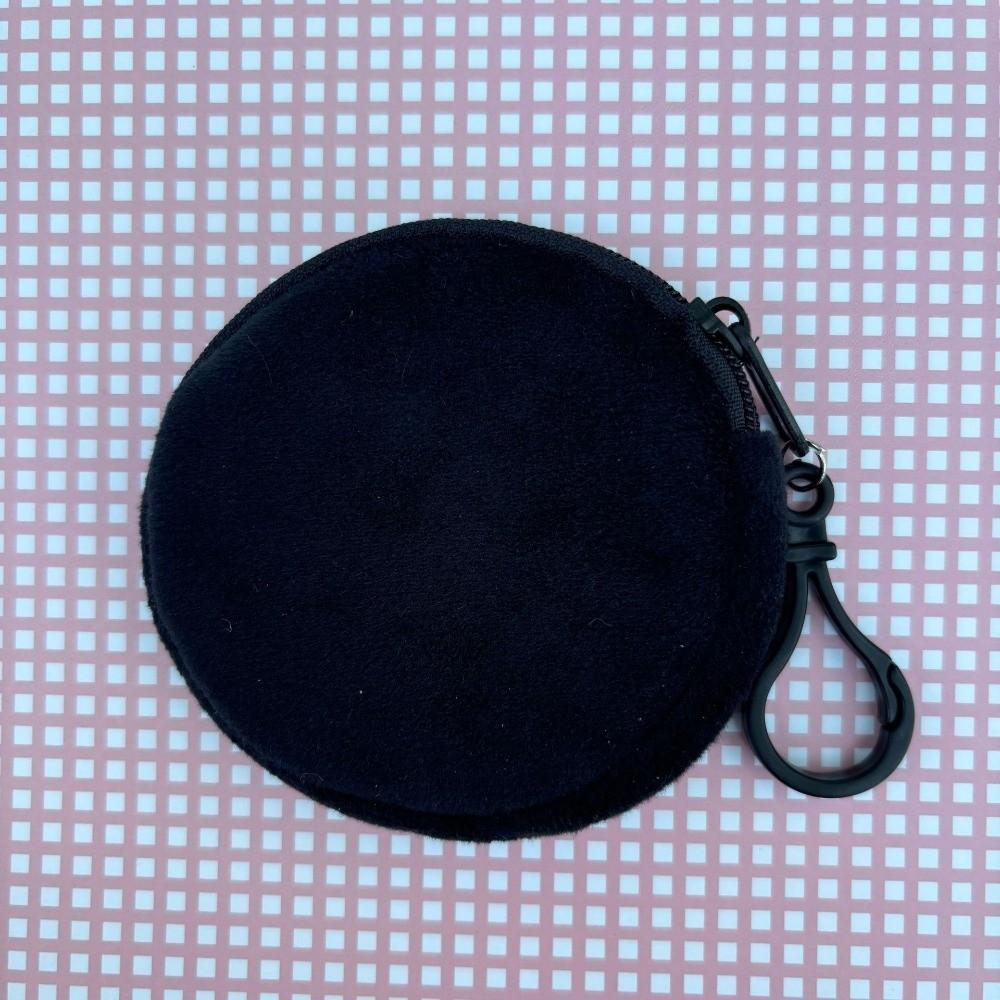 Round Shape ID Card Bag Solid Color Keychain Wallet Fashion Coin Purse  Gift