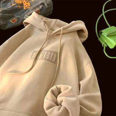 8XL Kapuzenpullover Pullover Lockerer Schnitt Hohlbuchstaben-Print Amerikanische Herrenmode Und Paarmode