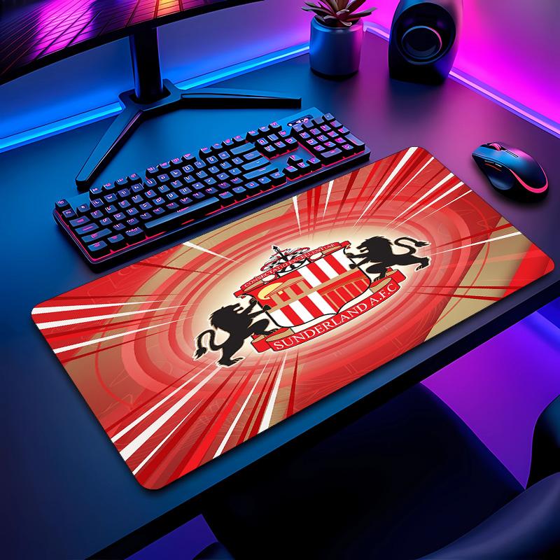 Sunderland Football Pattern Mouse Pad Non?Slip Rubber Base Gaming Mousepad For Desk Office Home