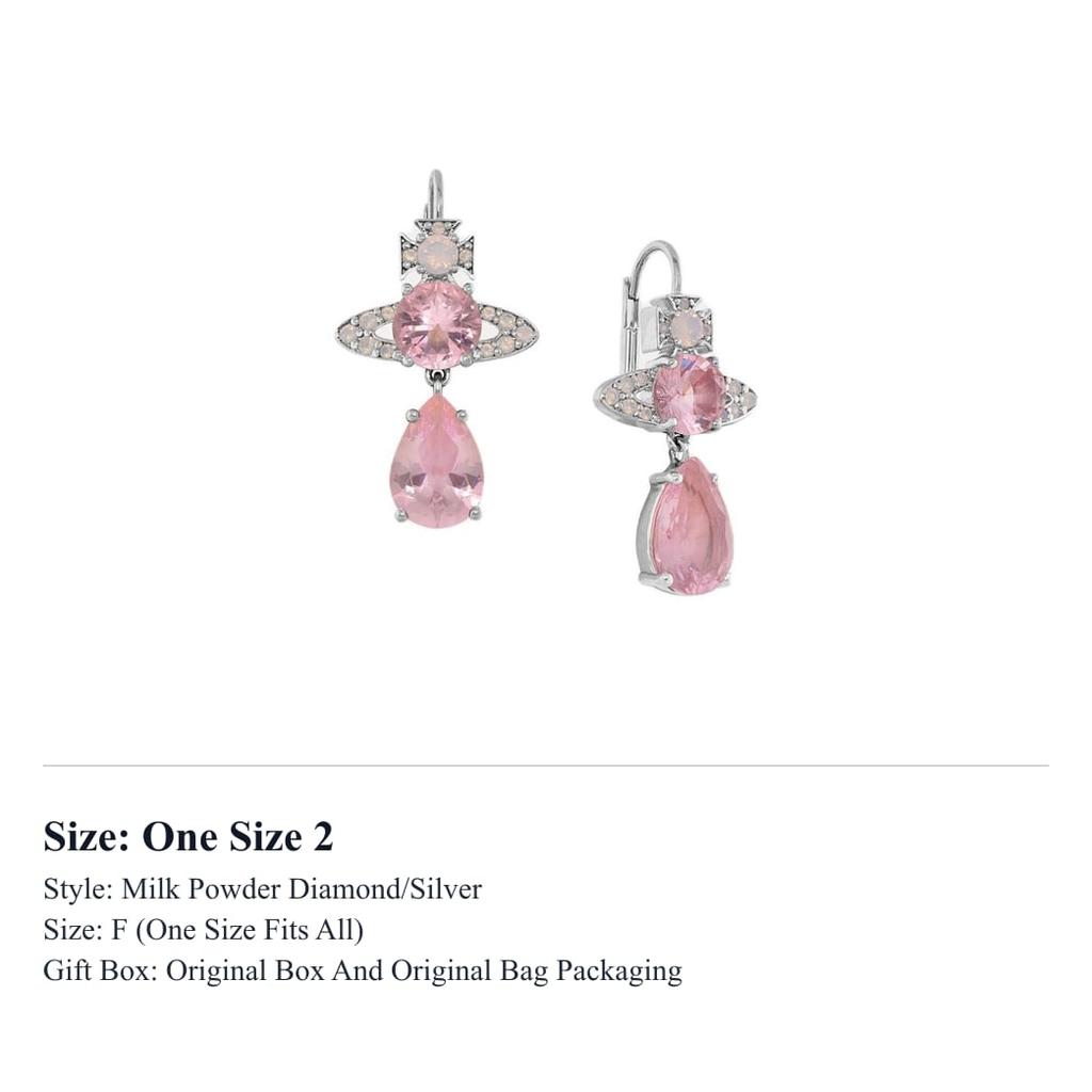 Vivienne Westwood Earrings Women's Milk Diamond Silver 6202015N-02P652