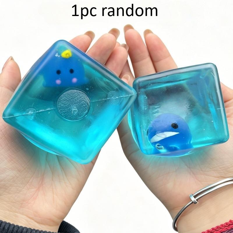 

Ice Cube Luminous Maltose Squishy Toy Slow Rising Cute Animal Anti Stress Sensory Fidget Toy for Adults Stress-relieving Gift