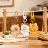 3 Pcs Set Cartoon Animal Keychain Resin Keychain Sets Portable Backpack Ornament  Backpacks