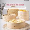 Commercial Handmade Bamboo Steamer for Dim Sum, Xiaolongbao, Mantou, and Rice